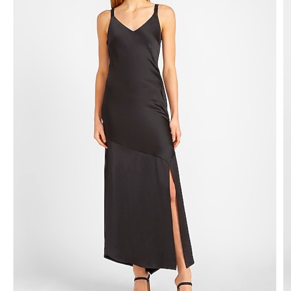 NWT express satin midi dress M